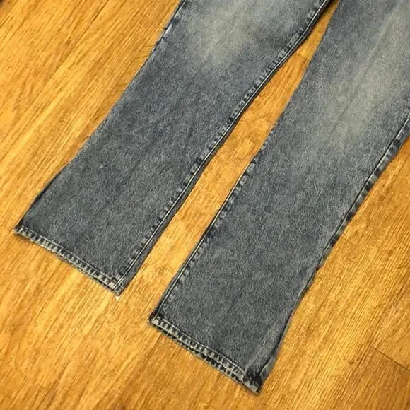 Frame Denim Le Drew Loose Fit Straight Jeans in Cascade Blue Size 30